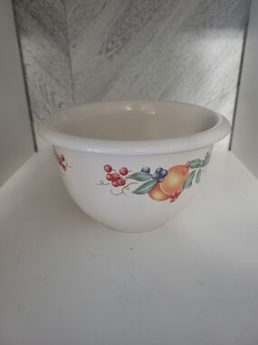 Corelle White Ceramic Mixing Bowl with Fruit Medley